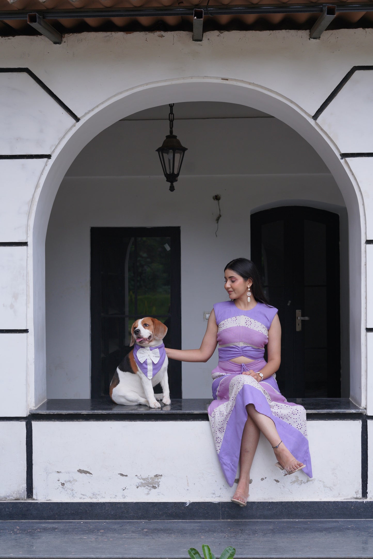 Lilac Asymmetrical Panelled Dress