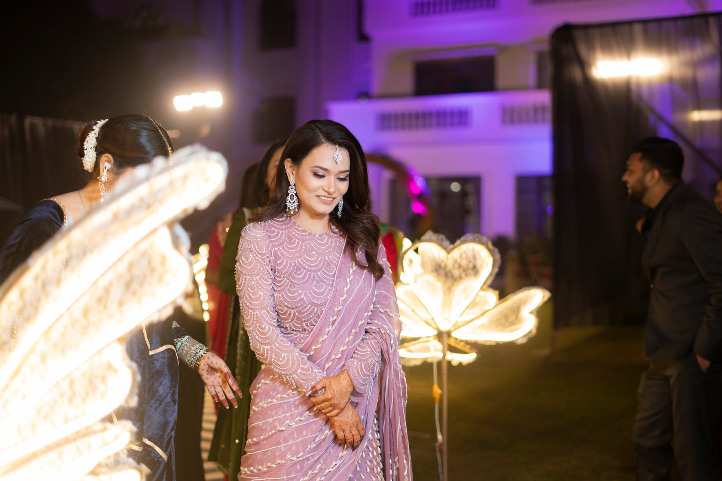 Lilac Lehenga-Saree set