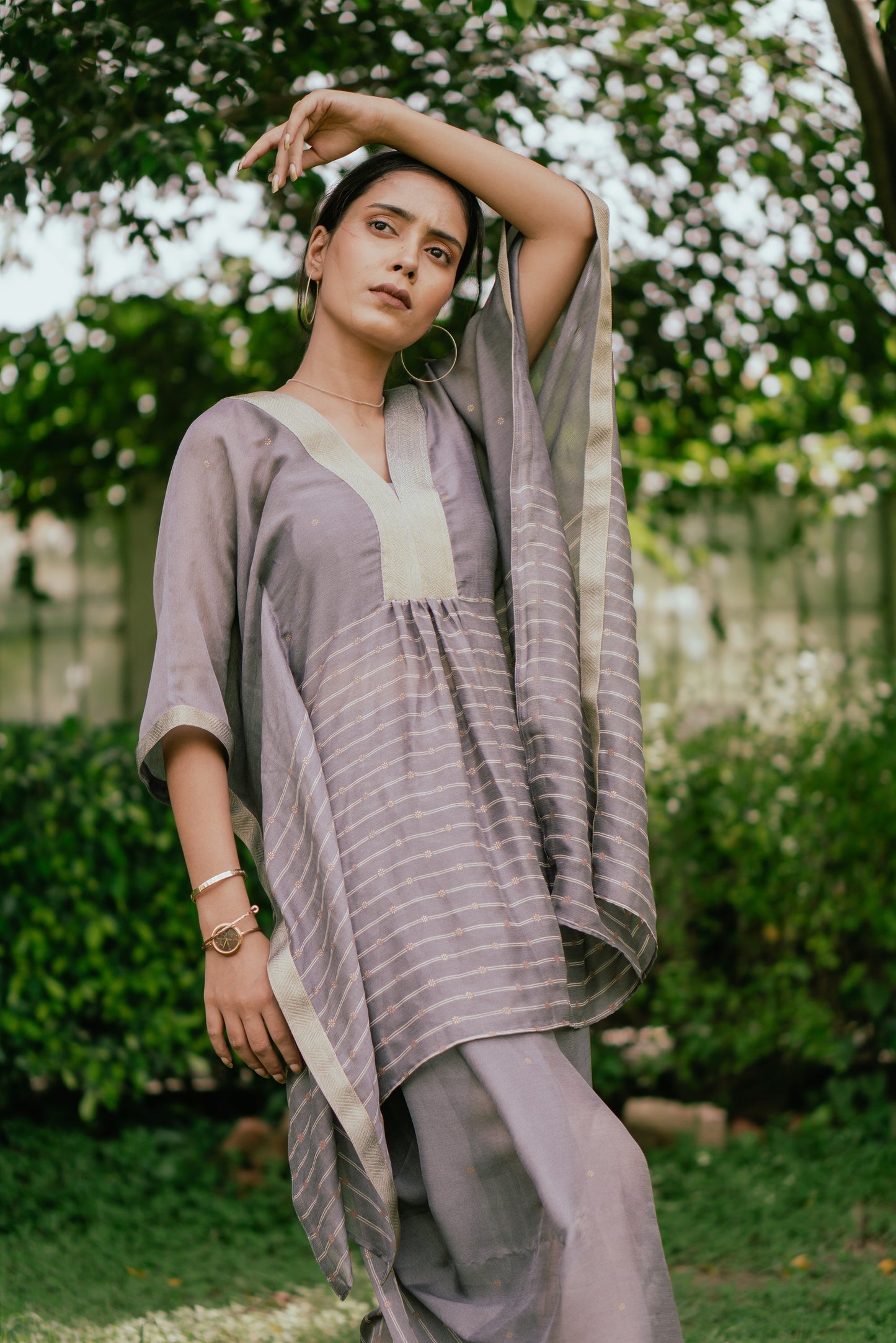 Grey Kaftan Co-ord Set