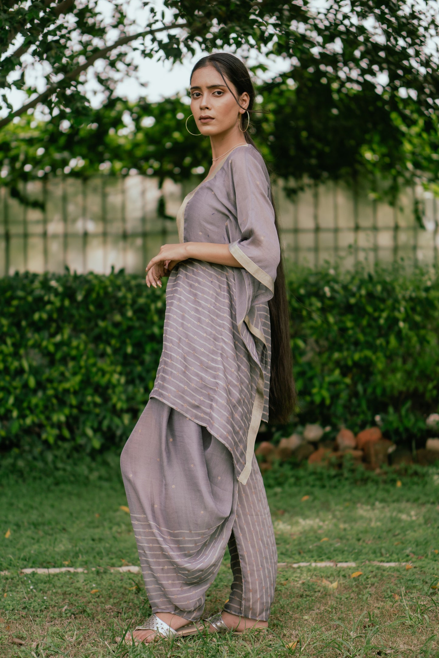 Grey Kaftan Co-ord Set