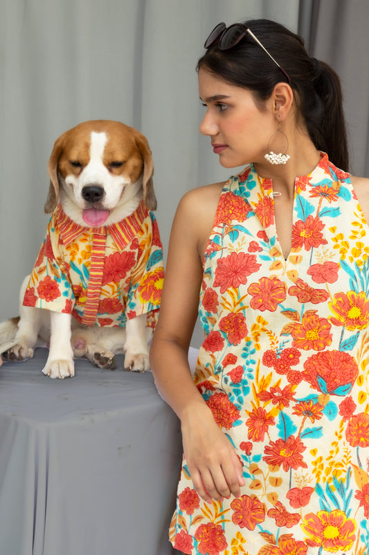 White Floral Sun Shirt