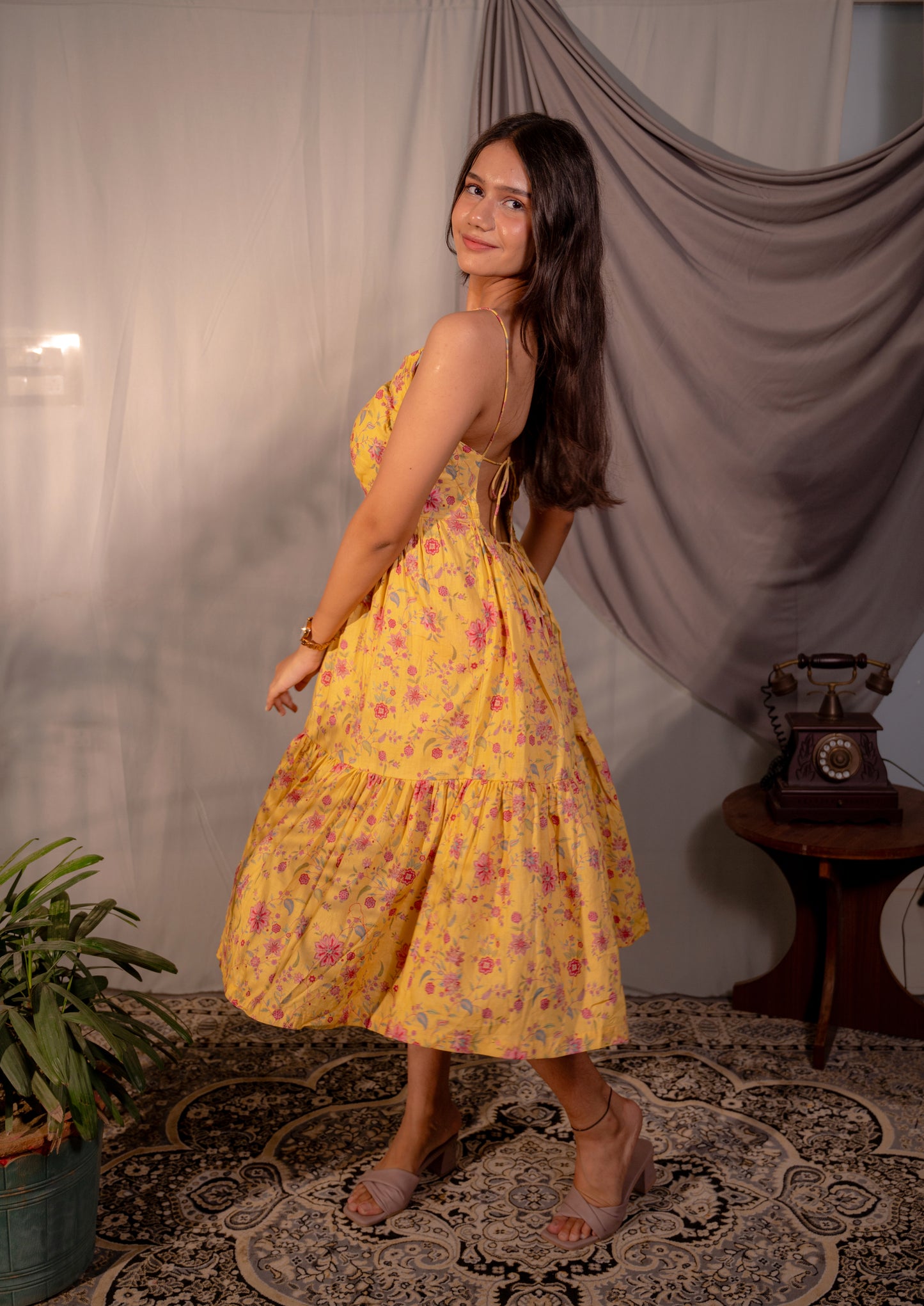 Yellow Floral Dress