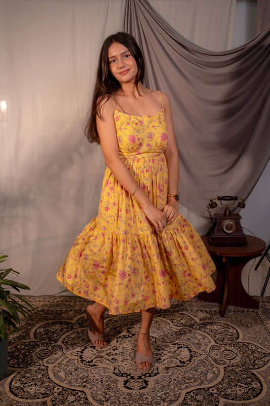 Yellow Floral Dress