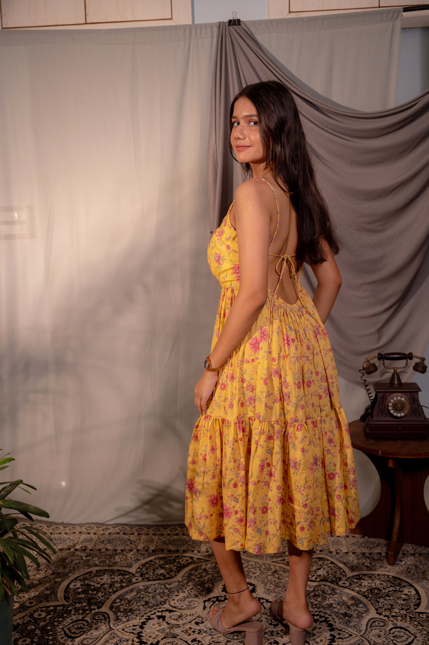 Yellow Floral Dress