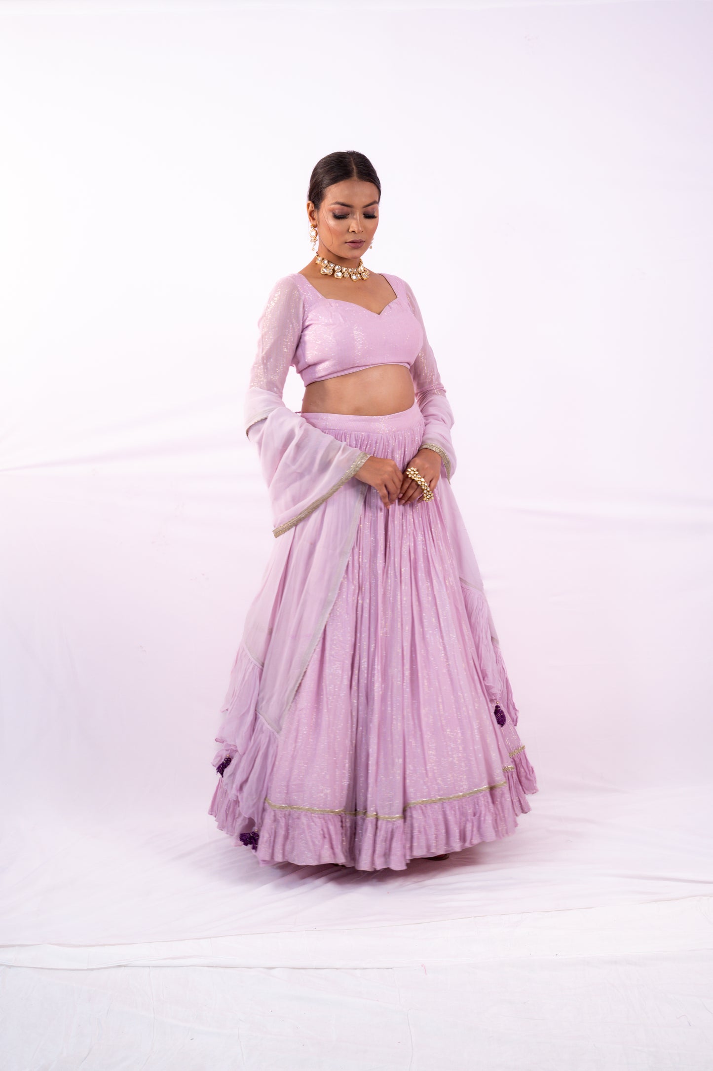 Lilac Lehenga set