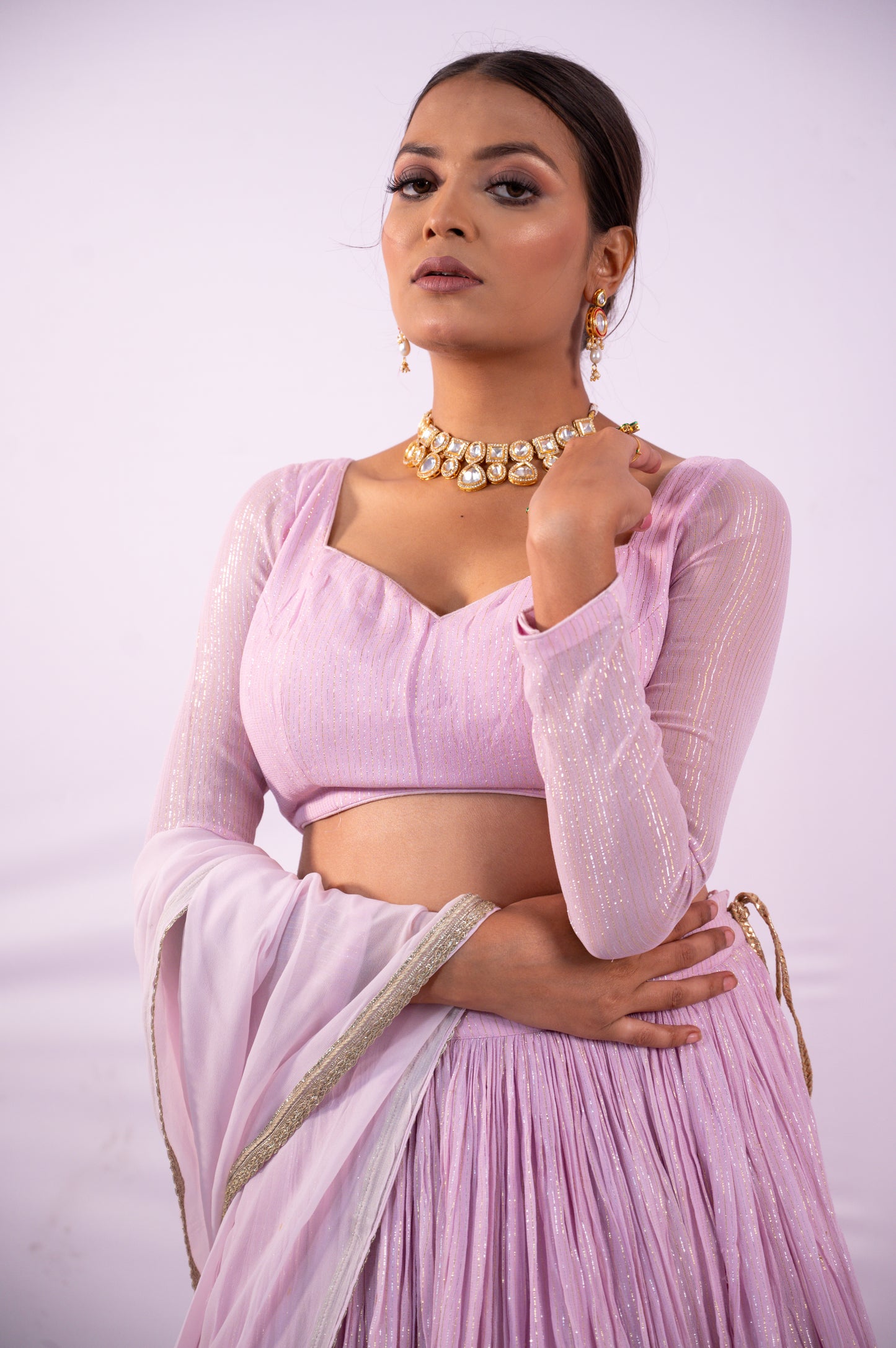 Lilac Lehenga set