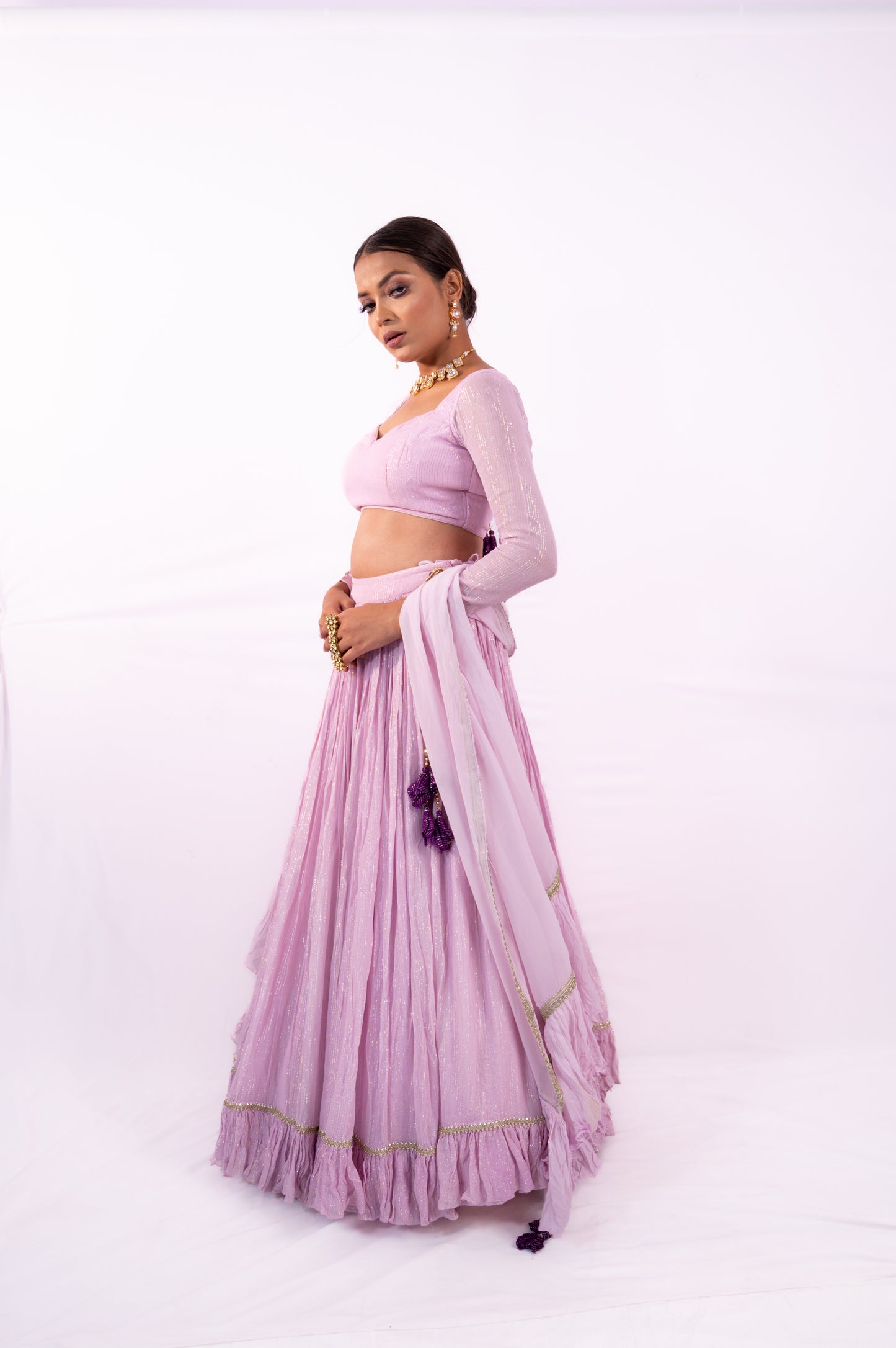 Lilac Lehenga set