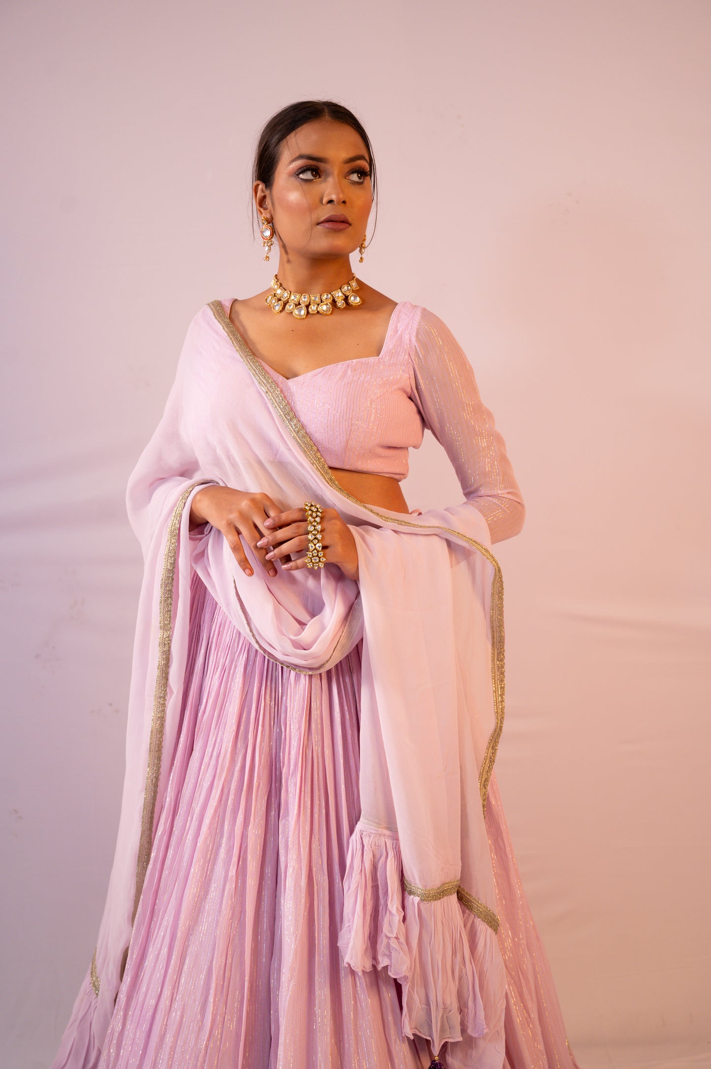 Lilac Lehenga set