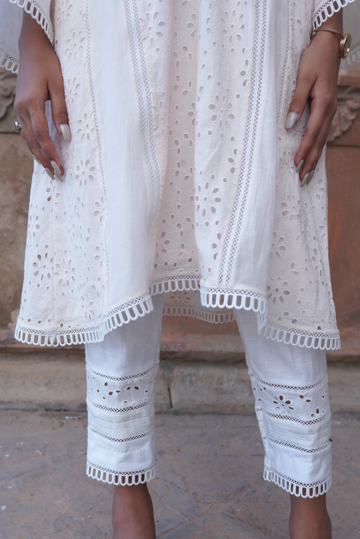 Ivory Pakistani Kurta Set